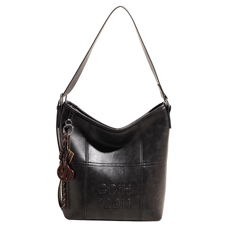 High Quality Wholesale Personalized Niche Retro Maillard Simple Tote Bag Women's Commuter Versatile Shoulder Bag