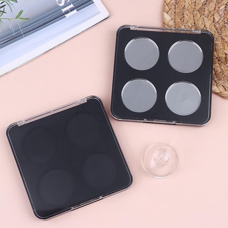 4 Grids Magnetic Makeup Palette Empty Cosmetics Dispensing Storage Box For Eyeshadow Lip Color Powder Blusher Highlighter
