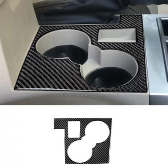 For Jeep Liberty 2008-12 Carbon Fiber Floor Console Cupholder Cover Trim