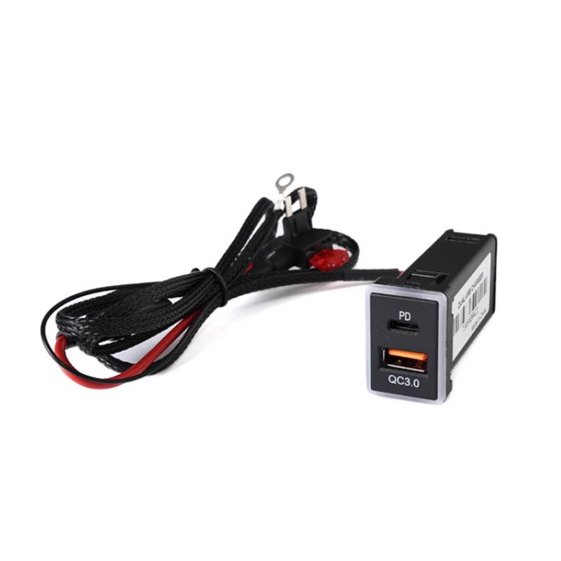 

Car charger QC3.0 PD Fast charger Interface Socket Quick Charger Adapter Phone for Mitsubishi Outlander L200 Triton Fuse box