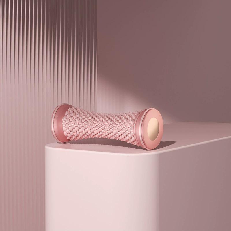 

1 шт. ролик для глубокого массажа стоп с массажными шариками для мышц свода стопы, ног, рук, для домашнего использования, йоги, фитнеса, расслабления мышц розовый