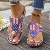 2026 Summer Plus Size Women's Flag Flip-Flops - New Style, Hot Selling