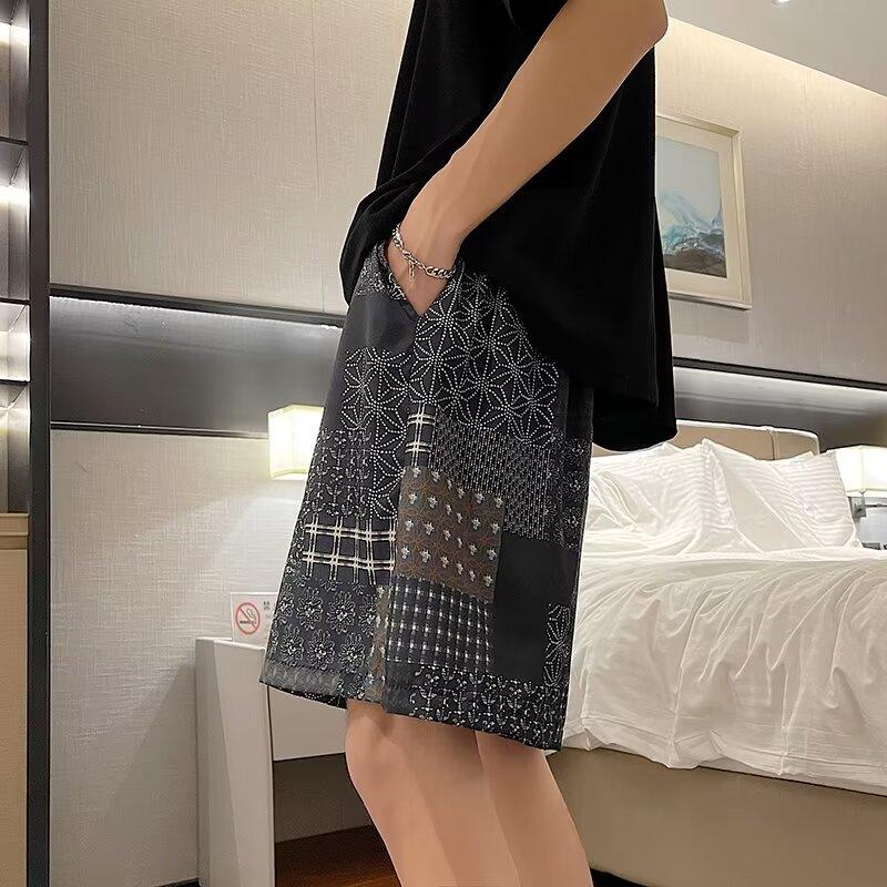 Issilke Kule Hawaiianske Strandshorts Herre Sommer Tynt Design Japansk Retro Amerikansk Trendy Merke Casual Femtedelsbukser