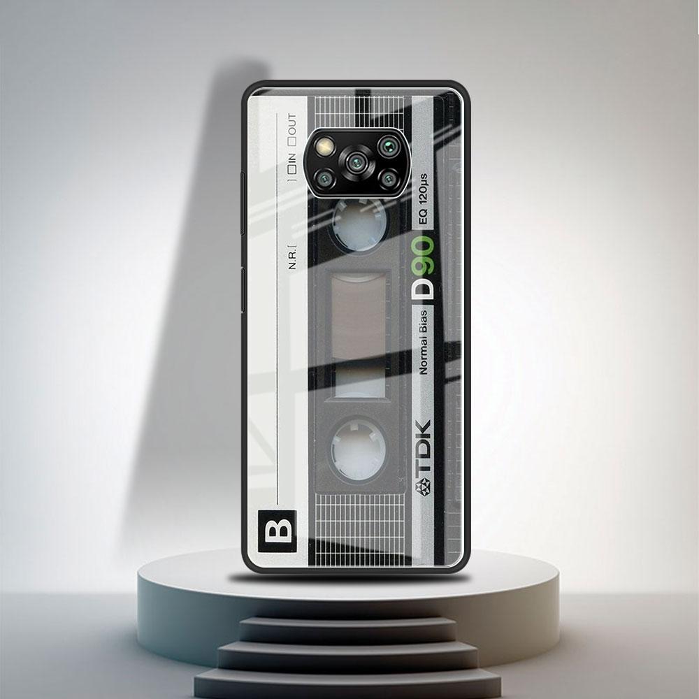 Glashülle für Xiaomi Poco X3 NFC 11 Lite 11T F3 M3 für Redmi Hinweis 11 10 9 8 Pro 10S 9S 9A Telefonabdeckung Vintage Kamerakassette