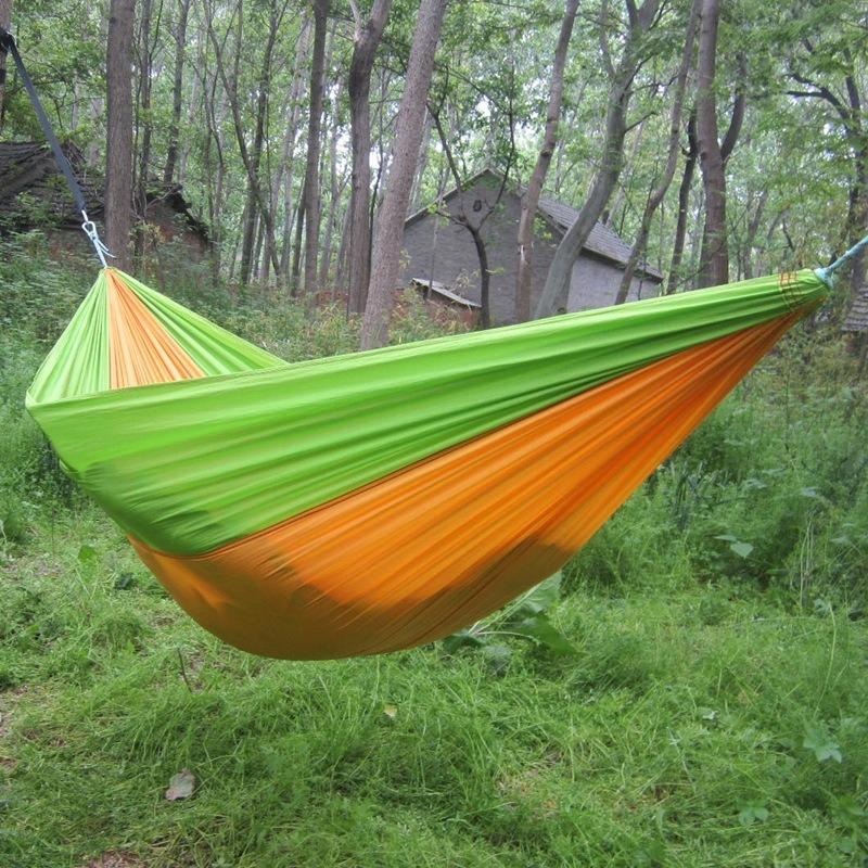 1 Stück Fallschirmtuch Hängematte Outdoor Leicht und Leicht Atmungsaktiv Hängematte Doppelschaukel Tourismus Bergsteigen Freizeit Hängematte