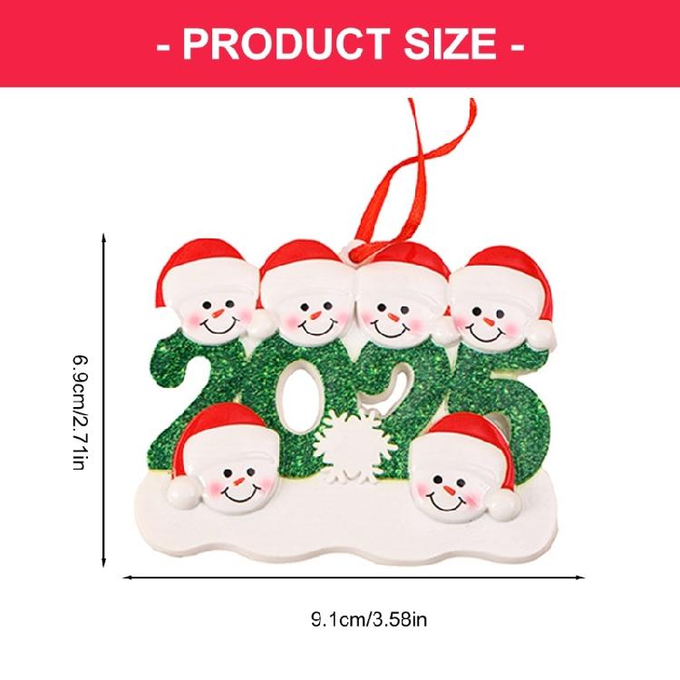 Snowman Resin Christmas Ornament Customizable Decoration Safe For Children Family Holiday