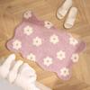 Floral Plush Bath Mat Non-Slip Floor Rug Bathroom Doorway Bedroom Kitchen Entryway Machine Washable 40x60cm 50x80cm