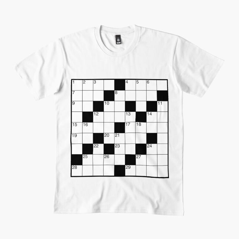 Crossword Puzzle Blank Tshirt