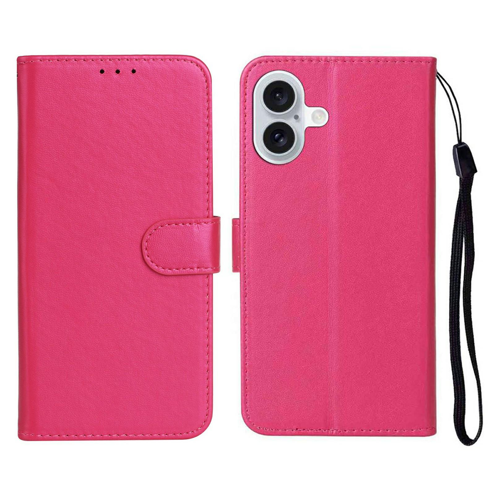 

For iPhone 17 Case PU Leather Flip Phone Cover Wallet Card Slot Holder Rose
