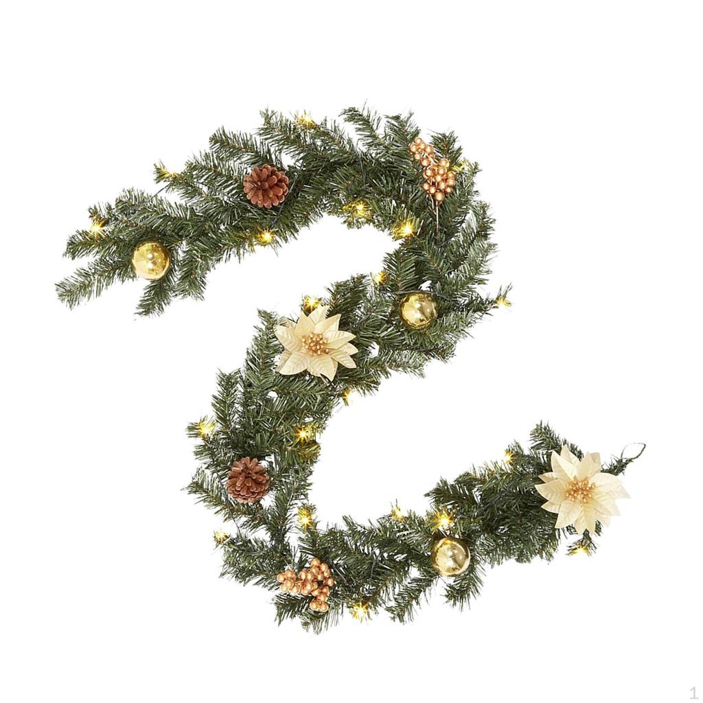 Christmas Garland Artificial Flowers Vine for Wreath Home Table Centerpieces