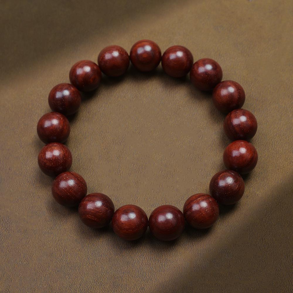 Venus Old Material Small-Leaf Red Sandalwood Prayer Beads Chain - High Oil Density, Unisex, New Chinese Style Decoration Gift