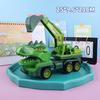 Van Dinosaur Prison And Digging Vehicle With Plastic Construction For Child Fun