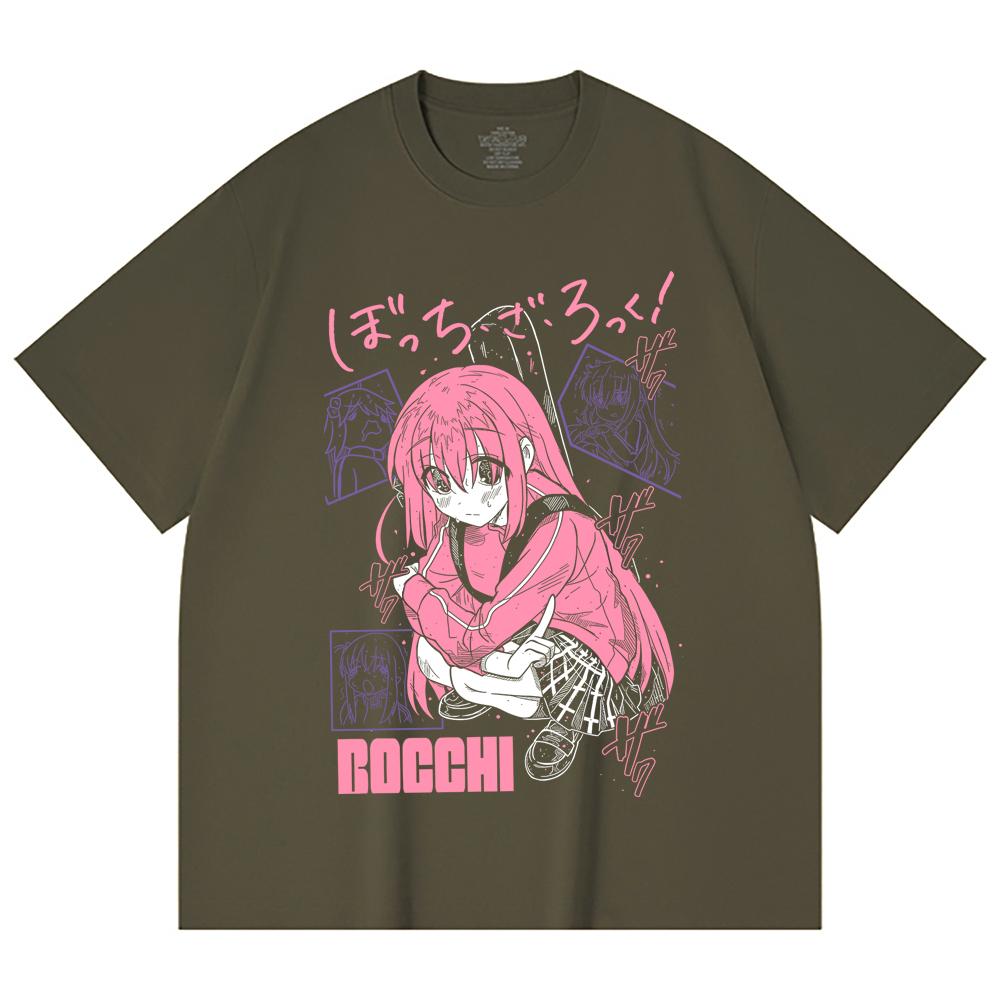 230 Gsm 100% Cotton Bocchi The Rock V5 Print Unisex Heavy Cotton T Shirt