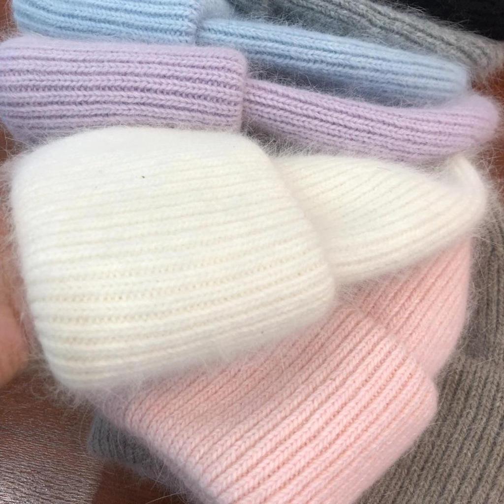 Winter Hat Korean Rabbit Hair Pullover Hat Women Fashion Knitted Hat All Match Warm Knitted Hats