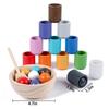 Non-Toxic Baby Montessori Wooden Toy Rainbow Ball Matching Game Toy Color Cognitive Matching Early Education Learning Toys For Children