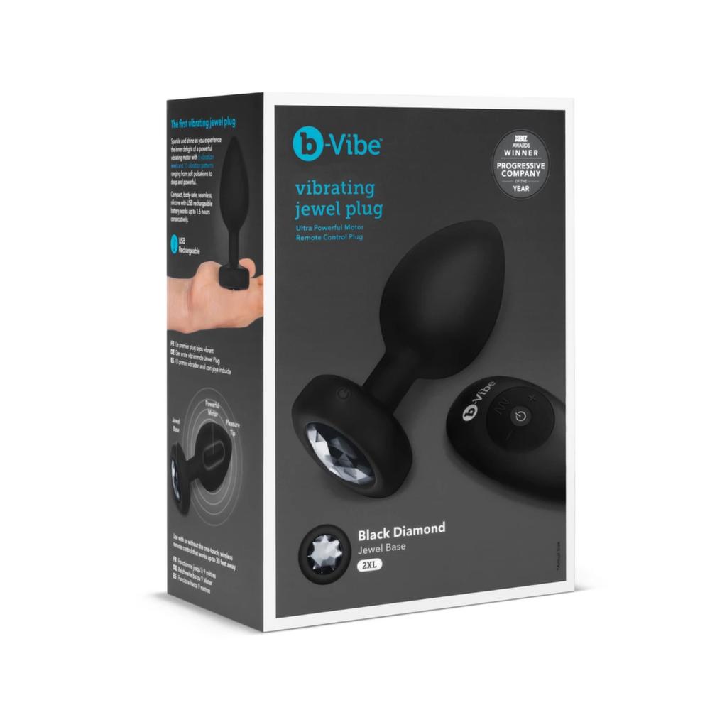 Remote Controlled Anal Plug - B-Vibe Vibrating Jewel Plug Xxl Black