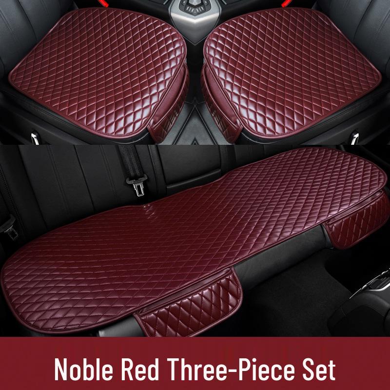 Universal Leather Car Seat Cushion Set - Single Piece, Cool Pad, Four Seasons, for Driver and Rear Row