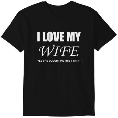 Amo mia moglie t-shirt da uomo slogan divertente battuta idea regalo novità per marito T-Shirt divertente T-Shirt Classica