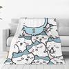 Cute Chiikawa Blanket Soft Warm Comfortable Plush Throw Blanket For Outdoor Picnic Flannel Bedspread Bed Cover