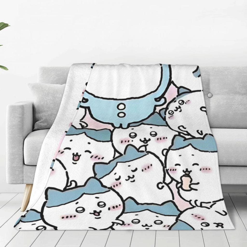 Cute Chiikawa Blanket Soft Warm Comfortable Plush Throw Blanket For Outdoor Picnic Flannel Bedspread Bed Cover