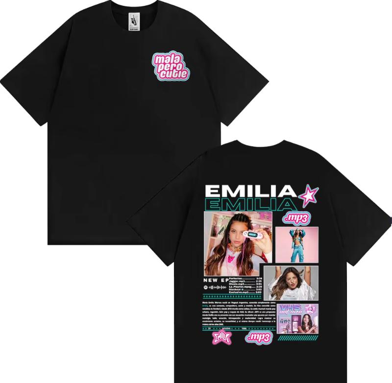 

Singer Emilia Mernes MP3 Tour 2026 Graphic T-shirt Men Women Fashion Aesthetic Short Sleeve T Shirts Casual Cotton T-shirts 5XL різнокольоровий