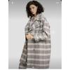 L and X Size L Special Offer Big Sale 69 ~ Original Order Gray Plaid Double Collar Fall and Winter Wool Overcoat Outwear