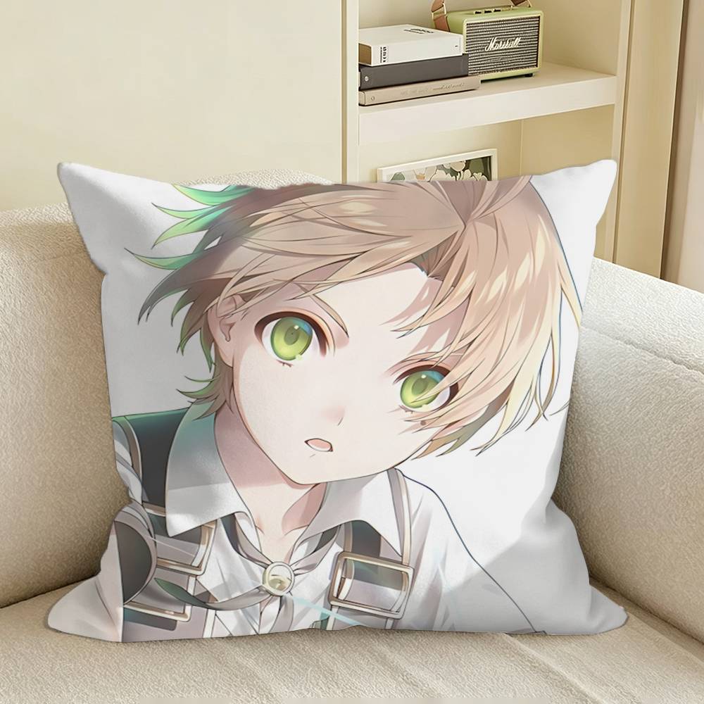 Jobless Reincarnatio Rudeus Greyrat Square Sofa Pillow Cover Solid Color Living Room Home Decor Cushion Case