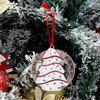 Christmas Pendant Wooden Christmas Tree Ornaments Xmas Hanging Pendants for Home Room Party Decor 2025 New Year Gift Accessories