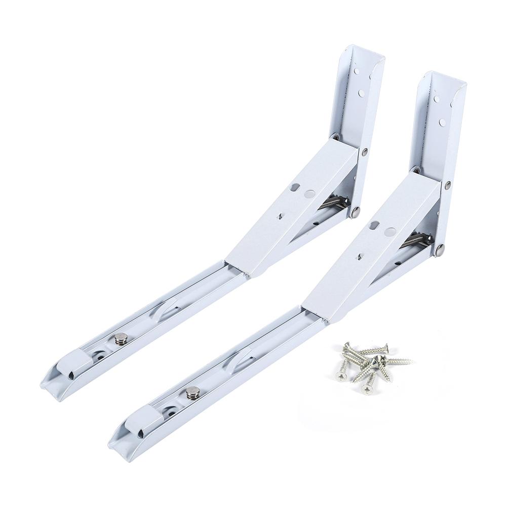

12 2PCS Length 90 Degree Spring Loaded Floding Support Shelf Barcket 8 Screws