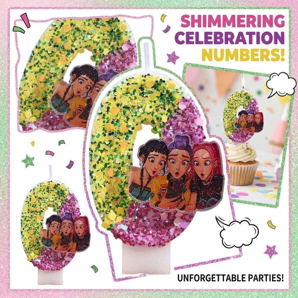 Fashion Cartoon Creative Birthday Candles Party Digital Candles