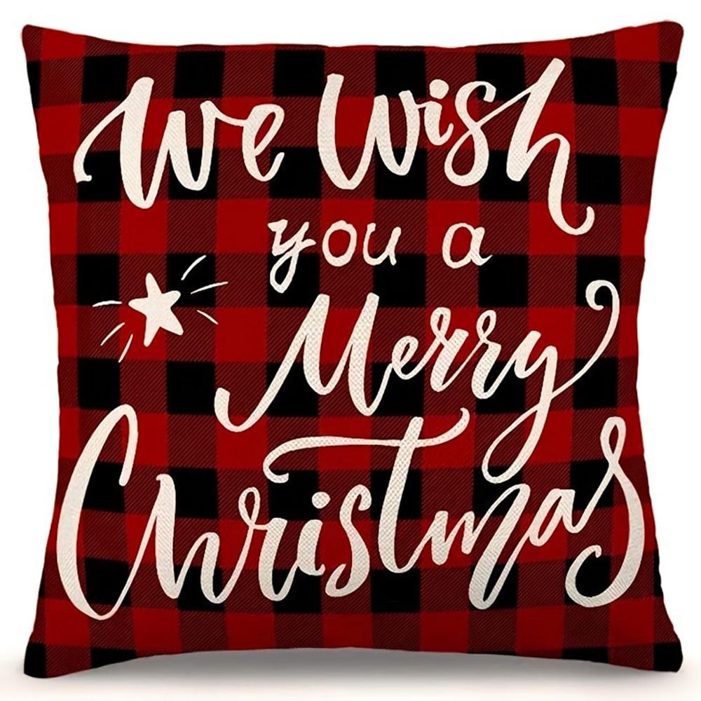 

Веселое рождественское украшение наволочка автомобиль новогодняя елка решетка наволочка диван подушка комплект комната украшение для дома подарок 40x40cm