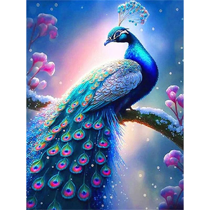 DIY Diamond Painting Peacock Cross Stitch Kit Mosaic Art Diamond Painting Full Circle/Square Diamond Home Decoration
