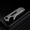 Small Metal Pry Tool for Pocket Carry, Flat Pry End Utility Piece with Open Slot and Bottle Opener for Repair Use, Travel Use and Package Opening
