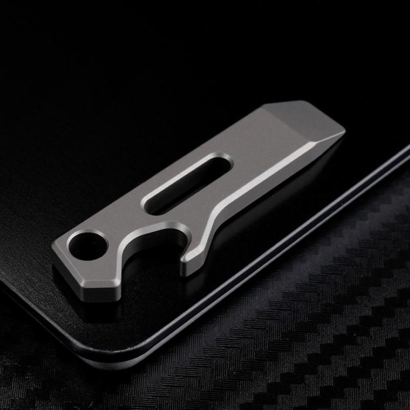 Small Metal Pry Tool for Pocket Carry, Flat Pry End Utility Piece with Open Slot and Bottle Opener for Repair Use, Travel Use and Package Opening