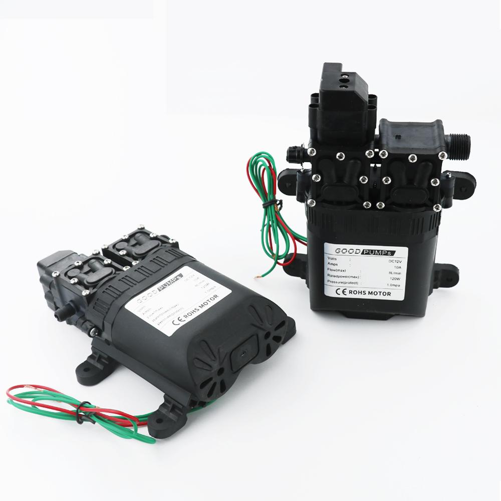 Automatic Diaphragm Water Pump 8L/Min DC12V 120W AUTO Small Safe High Pressure Self Priming Pumps Dual-Core Power Agricultural