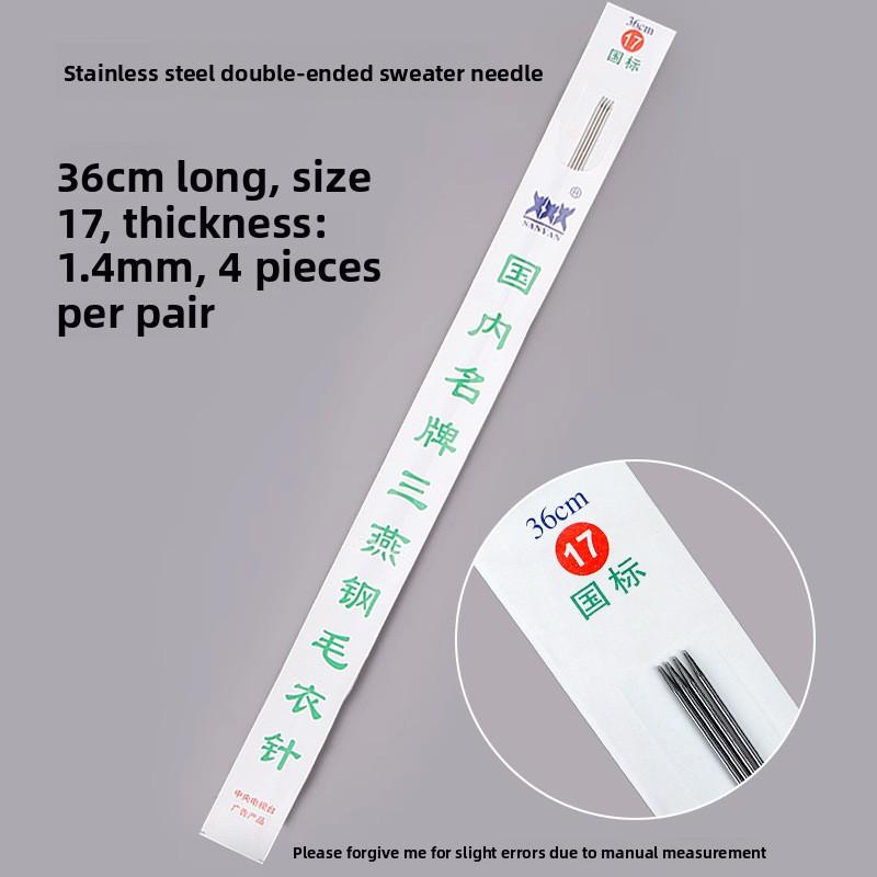 Rozsdamentes acél tű, egyenes tű, kézi kötőeszköz pulóverek és táskák készítéséhez. Különleges gyapjúval való kötéshez. Hosszú tűk, Rövid tűk.