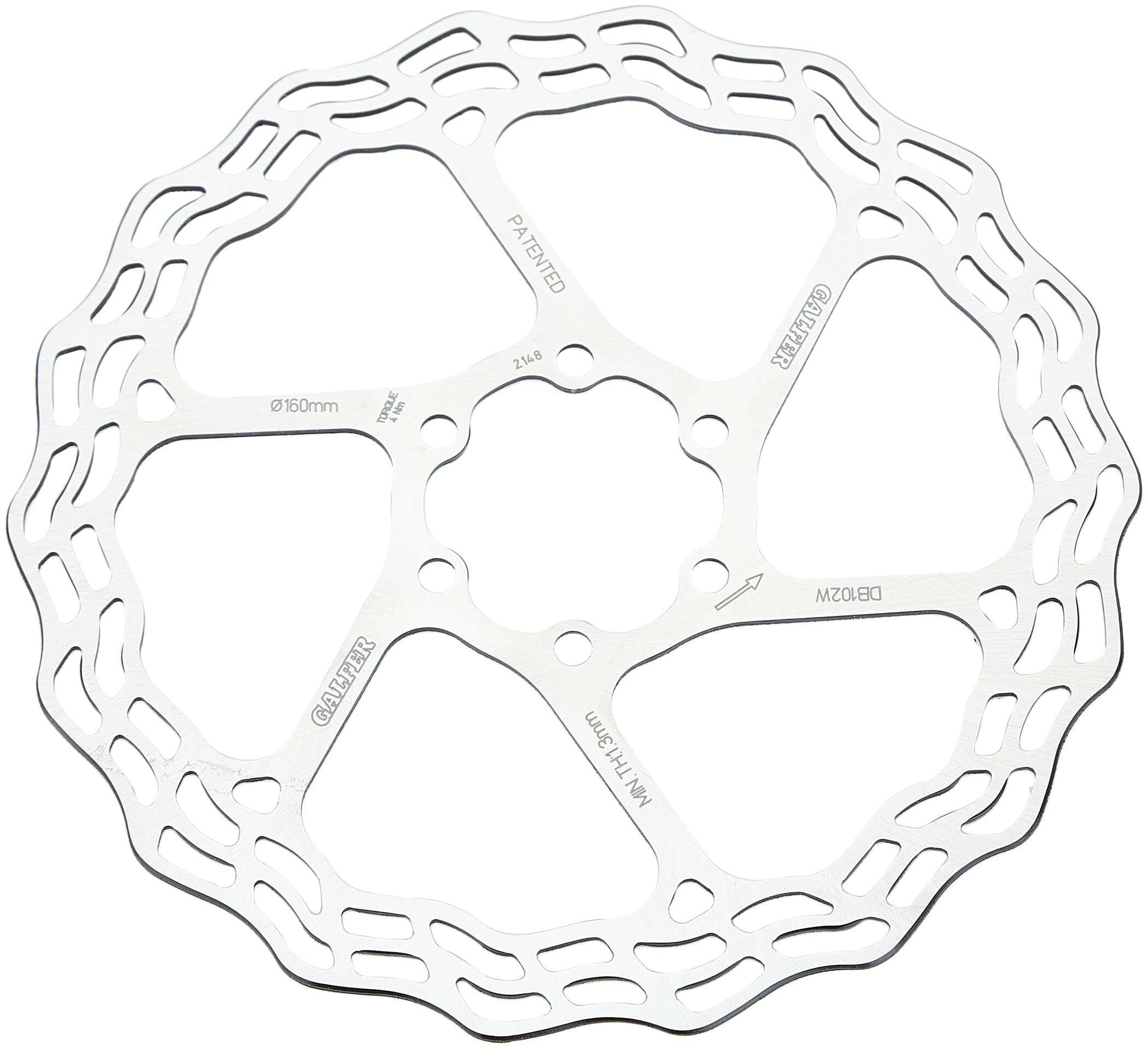 

GALFER BRAKING SYSTEMS Disc Rotor DB101W DISC WAVE for Road/Gravel (6 Bolt) 140/1.8mm