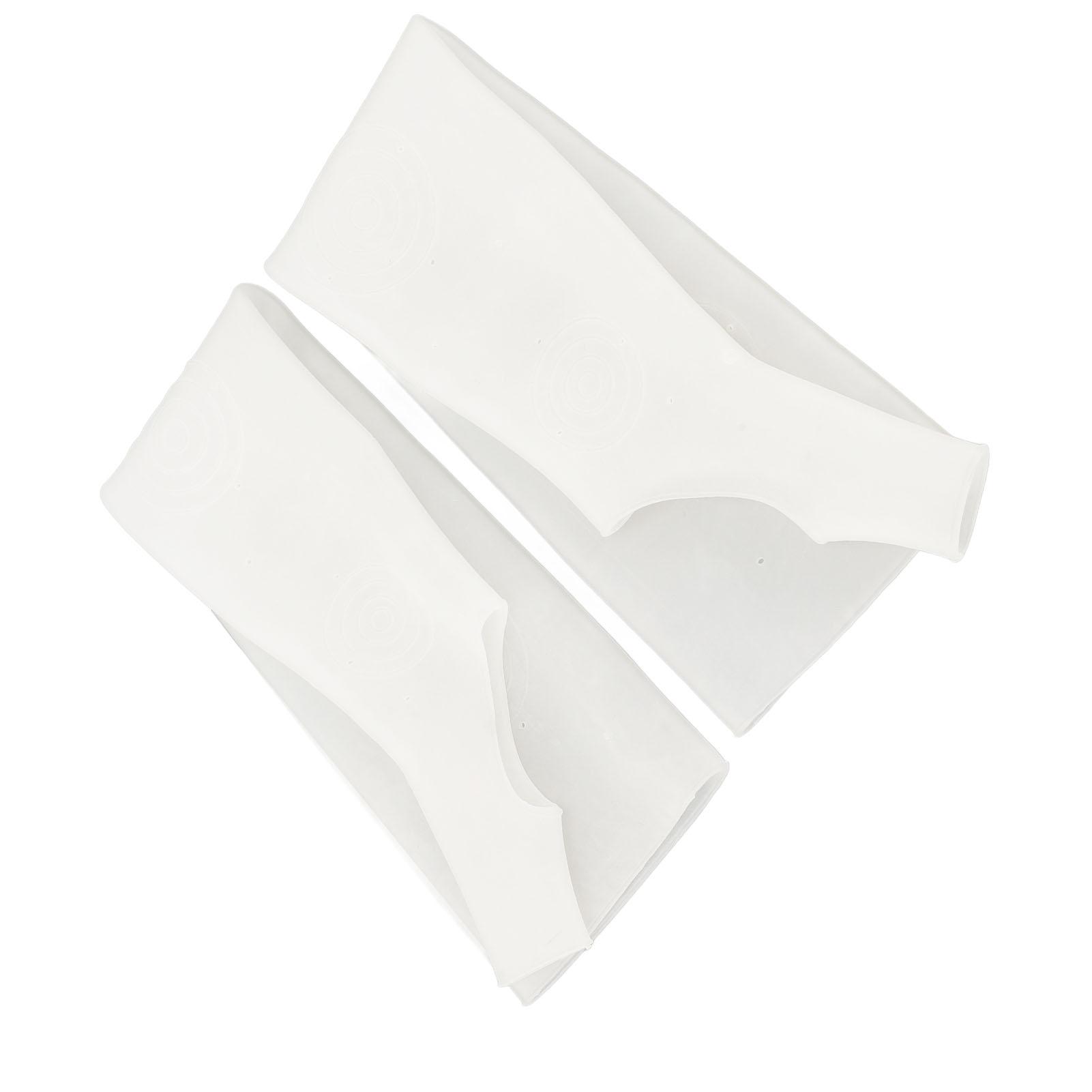 

1pair SEBS Long Moisturizing Arm Sleeve with Thumb Hole Washable Elastic Hands Care Arm Sleeve for Dryness Calluses белый