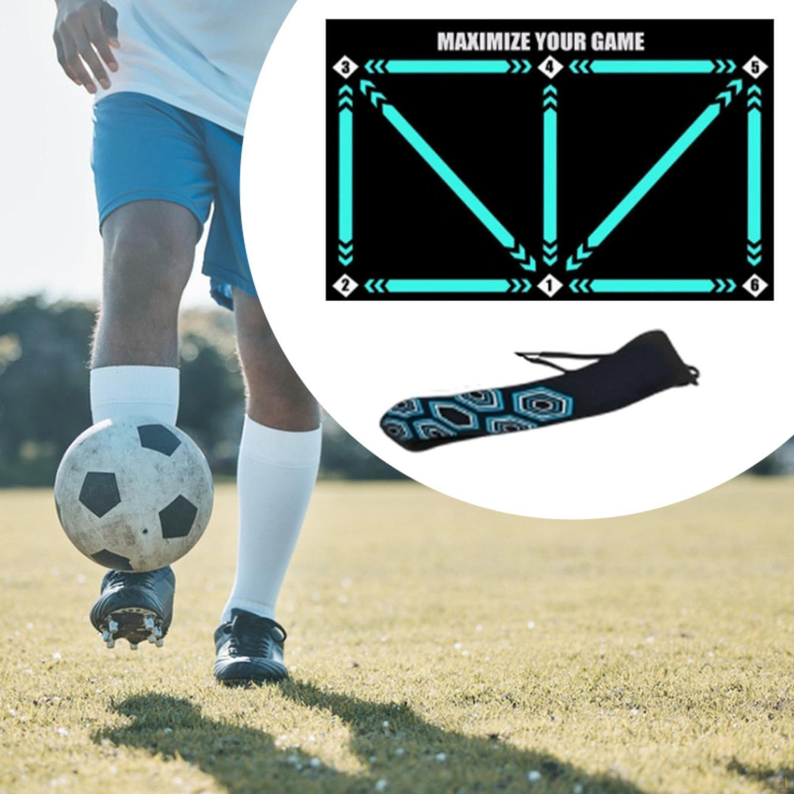 

Тренировочный коврик для ловкости и шага, многоцелевой износостойкий силовой футбол синий