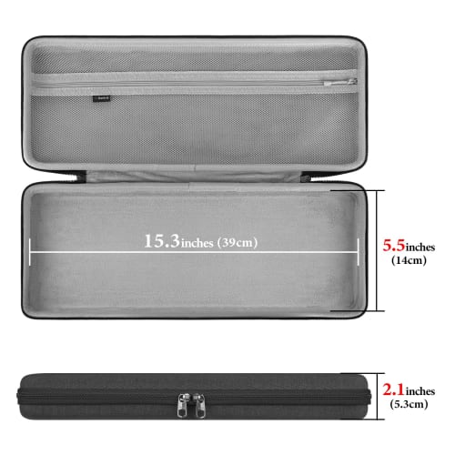 Geekria 90%-96% Keyboard Case, Hard Shell Travel Carrying Bag for 100-Key Computer Mechanical Gaming Keyboards, Compatible with Keychron K4/K4 HE, RK
