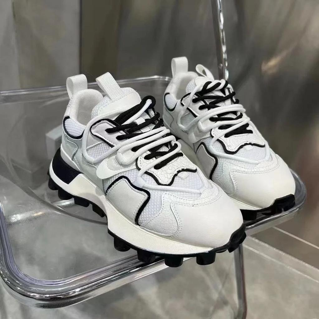 Chaussures de sport pour femmes respirantes à semelles épaisses, chaussures de course décontractées, chaussures de papa à lacets, nouveaux styles de mode printemps et automne