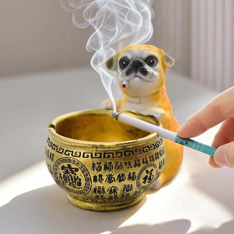 New Ashtray Series Creative Personality Diligent Dog Ashtray Decoration Home Living Room Office Cute Birthday Gift