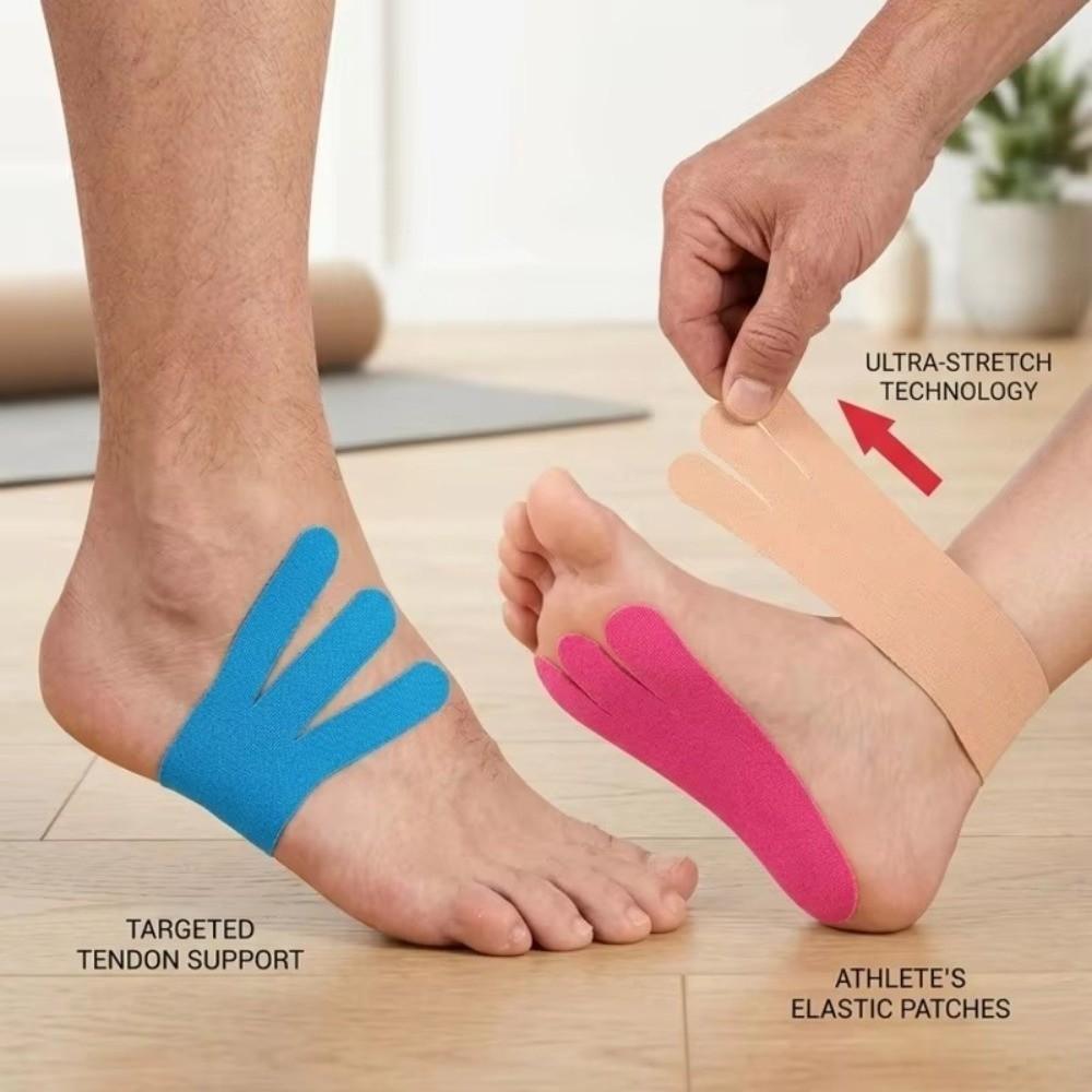 Waterproof Kinesiology Tape Elastic Foot Arch Tape Athletic Tape Precut Kinesiology Tape Running