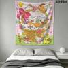 Hamtaro Wall Tapestry Aesthetic Wall Hanging Printed Fabric Blanket Decorative Tapestries for Bedroom Living Room Home Decor