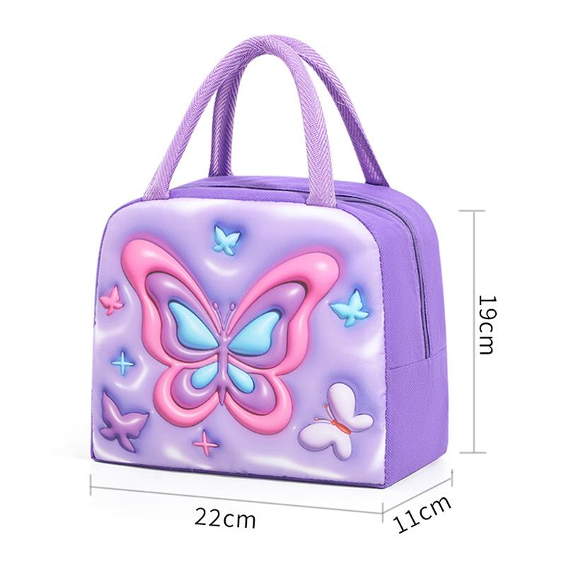 Lunch Box Bag Hand-Held Insulated Lunch Bag For Women Children Meal Carrying Cute Cartoon Bento Bag Tote Bags