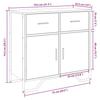 VidaXL Buffet Brown Oak 79.5x35.5x74.5 Cm Engineered Wood 848548