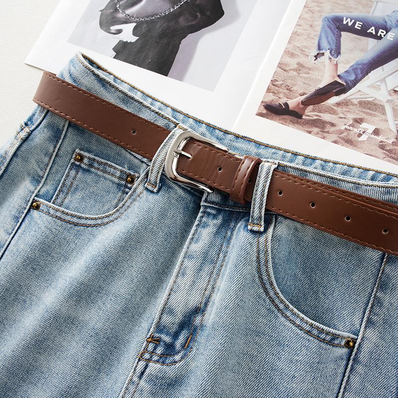 Women's High-Waisted Light Blue Jeans, 2025 Spring/Autumn, Slimming Straight-Leg, Wide-Leg, Floor-Length Trousers