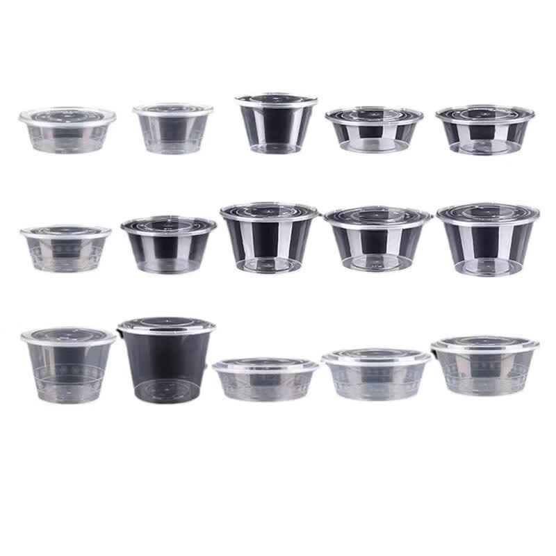 Disposable Food Grade Plastic Takeaway Containers with Lids