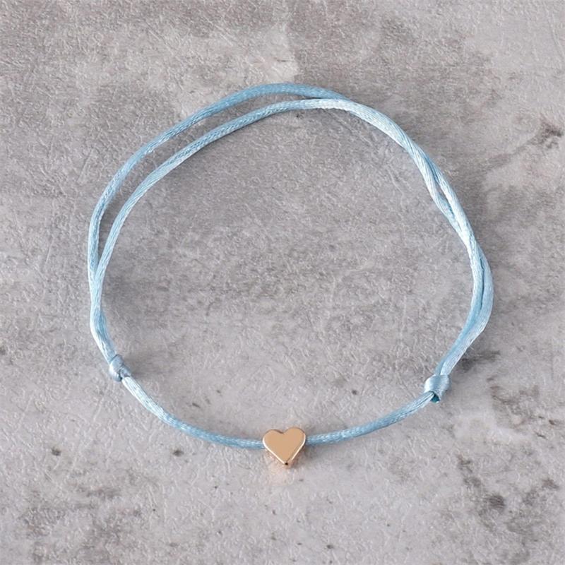 Set of 8 Delicate and Fashionable Heart Bracelets Delicate Heart Rope Stylish Hand Jewelry for Fashion Individuals