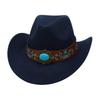 Felt Hat Outdoor Vintage Jazz Hat Vacation Travel British West Cowboy Hat